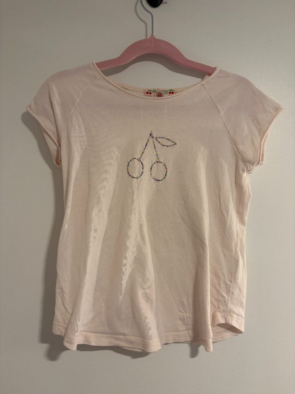 Bonpoint cherry logo tshirt size 6